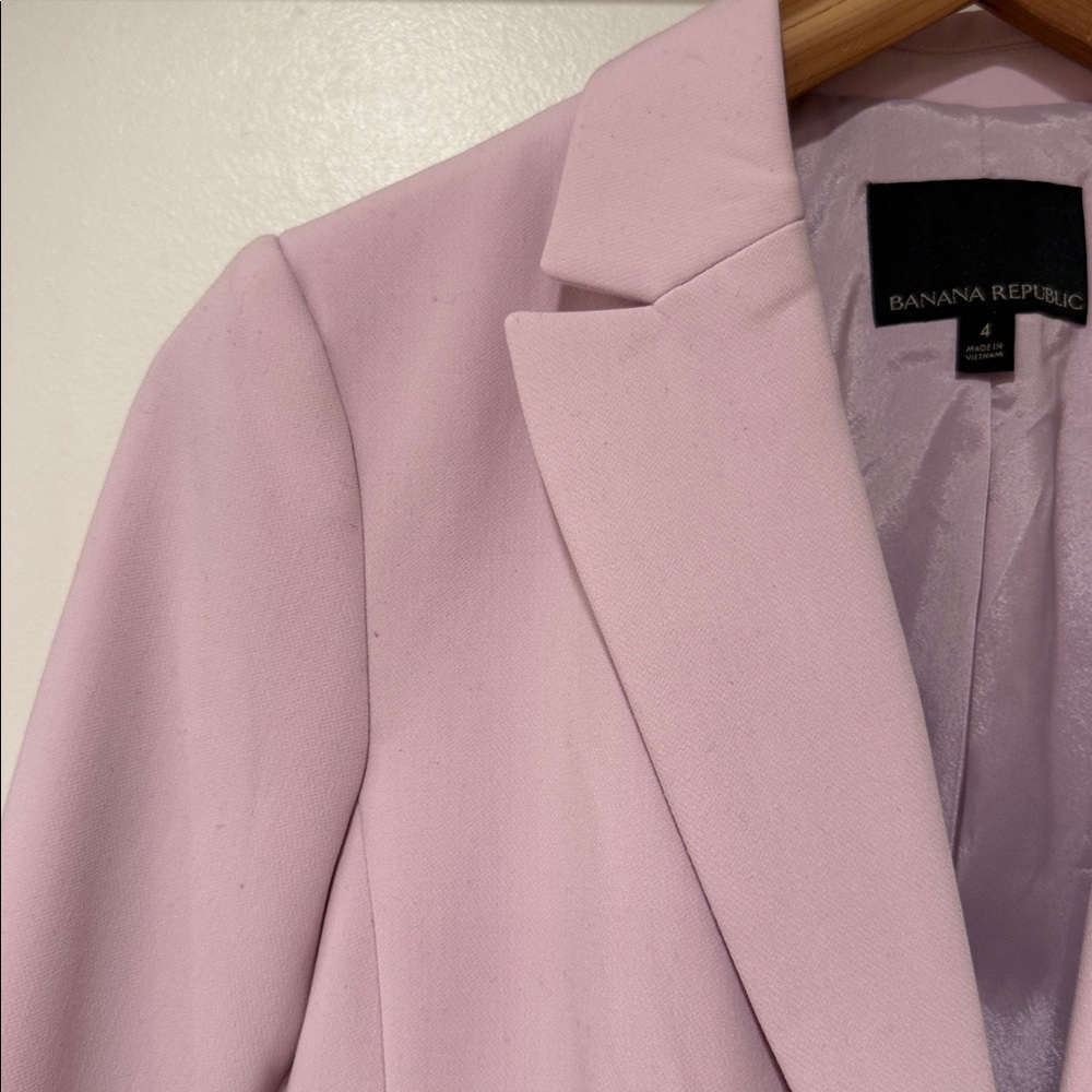 Banana Republic Light Pink Sculpted-Fit Washable Blazer Sz 4 - Picture 4 of 8